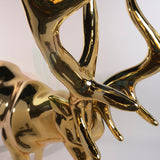 Gold Reindeer Sculpture