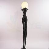 Artistic Human Figure Sculpture Holding Ball Floor Lamp