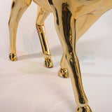 Gold Reindeer Sculpture