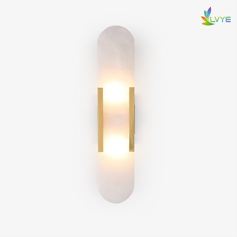 Melange Elongated Alabaster Wall Lamp