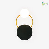 Black Circular Rings Wall Lamp