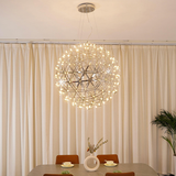 Silver Spark Ball Pendant Light