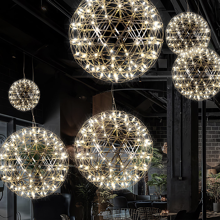 Silver Spark Ball Pendant Light